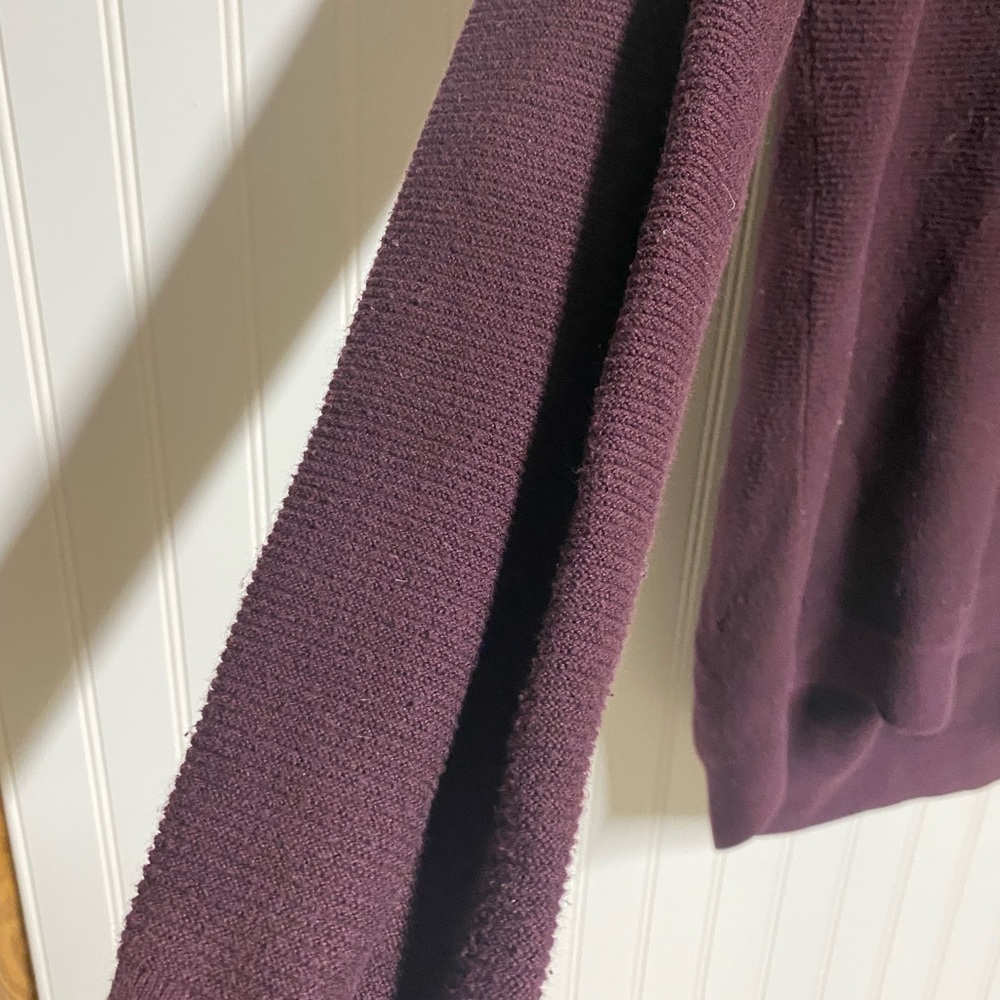Athleta Silk Daybreak Hooded CYA Sweater Sweatshirt M Burgundy - Picture 5 of 8